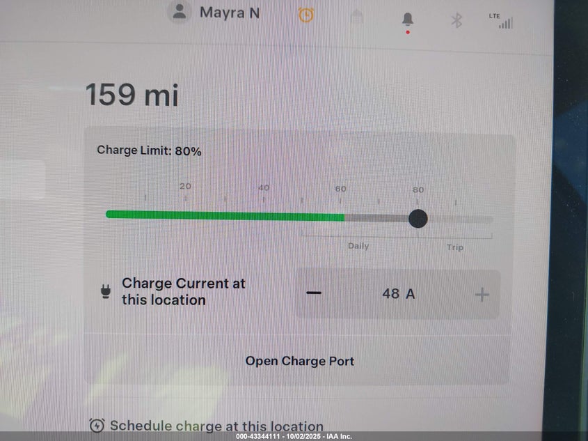 2025 Tesla Model Y Performance Dual Motor All-Wheel Drive VIN: 7SAYGDEF1SA351359 Lot: 43344111