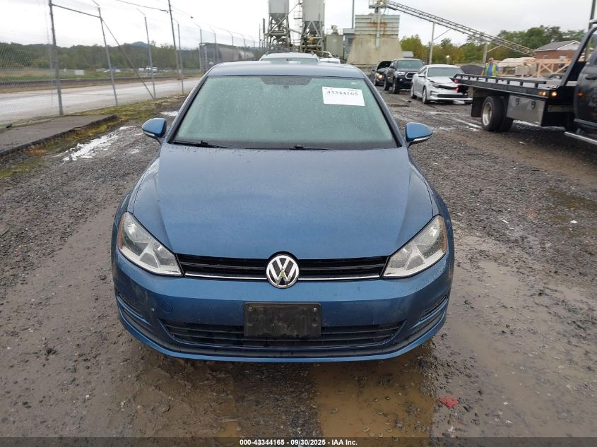 2016 Volkswagen Golf Tsi S 4-Door VIN: 3VW217AU3GM021123 Lot: 43344165