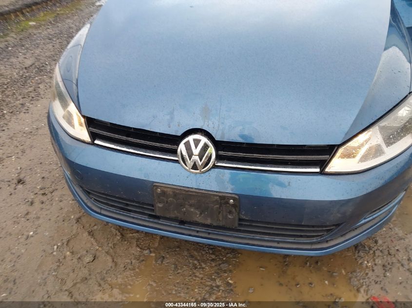 2016 Volkswagen Golf Tsi S 4-Door VIN: 3VW217AU3GM021123 Lot: 43344165