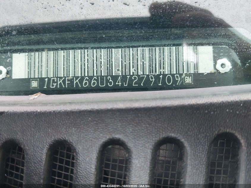 2004 GMC Yukon Xl 1500 Denali VIN: 1GKFK66U34J279109 Lot: 43344231