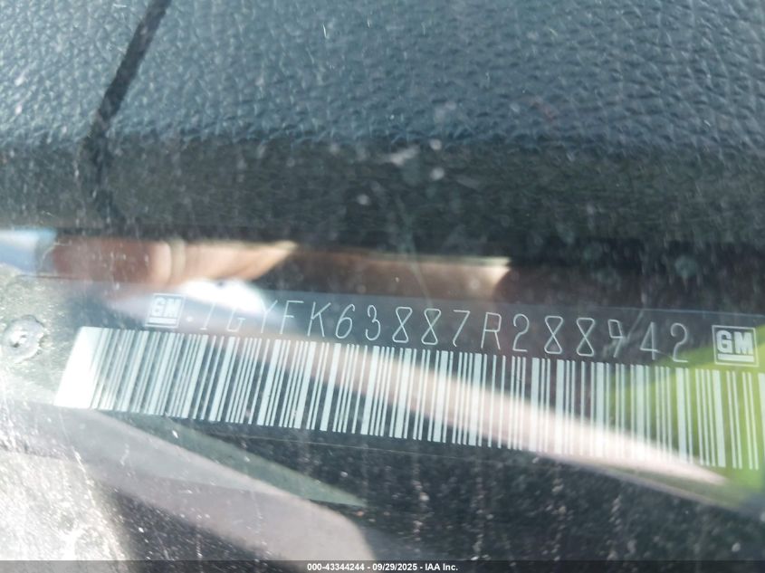 2007 Cadillac Escalade Standard VIN: 1GYFK63887R288942 Lot: 43344244