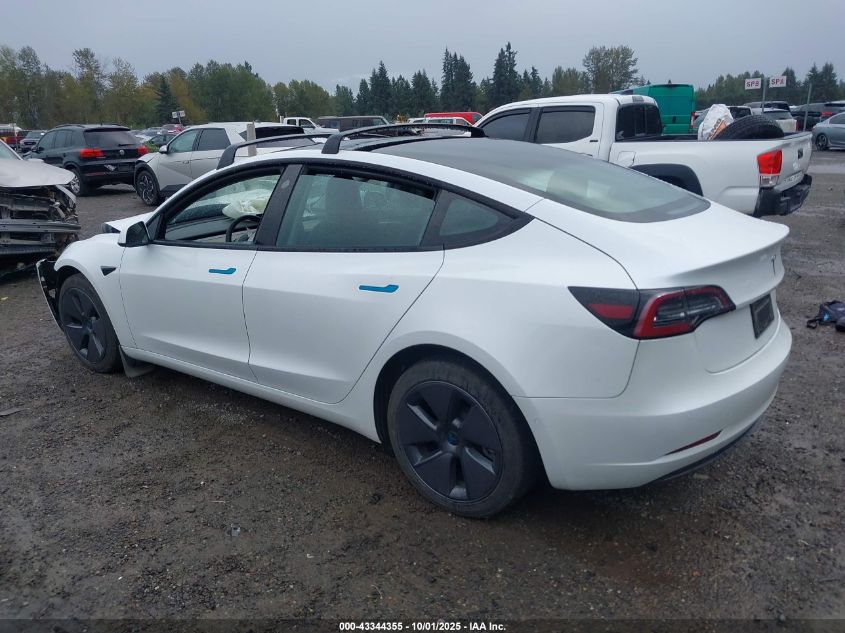 2022 Tesla Model 3 Long Range Dual Motor All-Wheel Drive VIN: 5YJ3E1EB0NF260051 Lot: 43344355