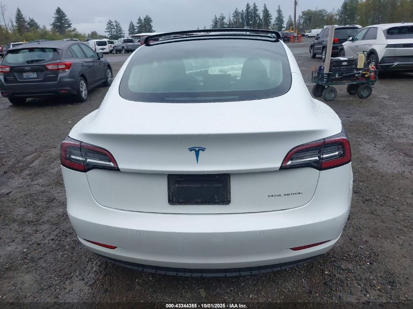 2022 Tesla Model 3 Long Range Dual Motor All-Wheel Drive VIN: 5YJ3E1EB0NF260051 Lot: 43344355