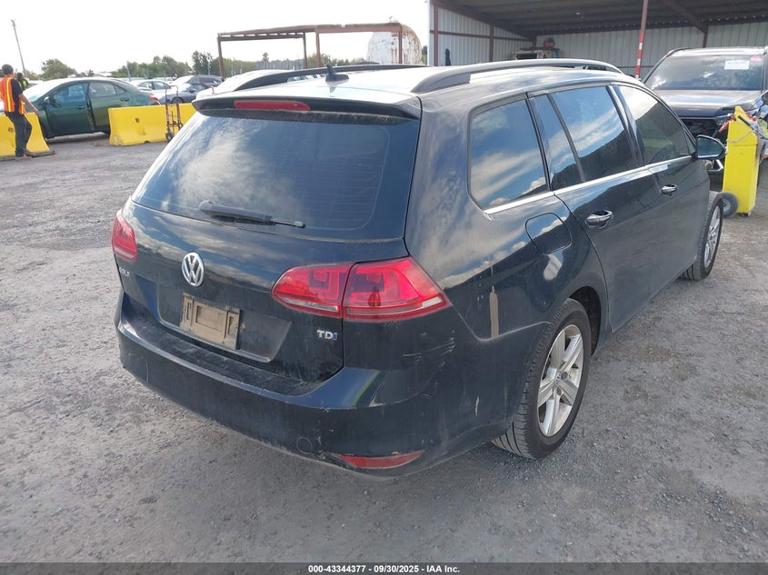2015 VOLKSWAGEN GOLF SPORTWAGEN TDI S 4-DOOR - 3VWCA7AU3FM515419