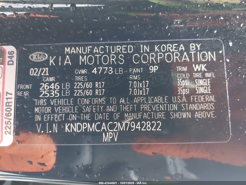 2021 KIA SPORTAGE LX - KNDPMCAC2M7942822