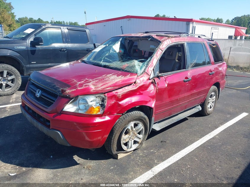 2005 Honda Pilot Ex-L VIN: 2HKYF18505H550106 Lot: 43344745