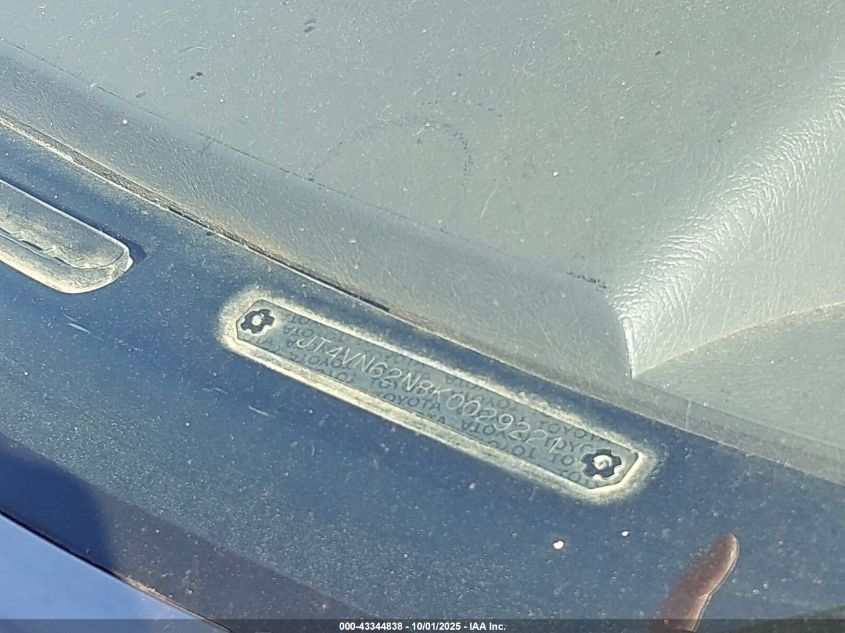 1989 Toyota 4Runner Vn62 Sr5 VIN: JT4VN62N8K0029221 Lot: 43344838