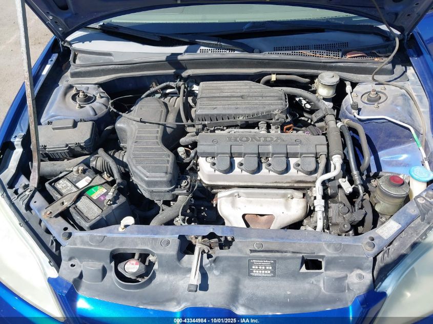 2005 Honda Civic Vp VIN: 1HGES16355L019271 Lot: 43344984