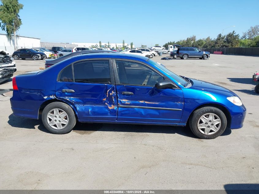 2005 Honda Civic Vp VIN: 1HGES16355L019271 Lot: 43344984