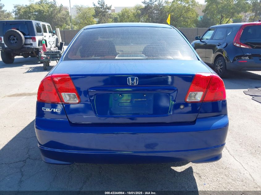 2005 Honda Civic Vp VIN: 1HGES16355L019271 Lot: 43344984
