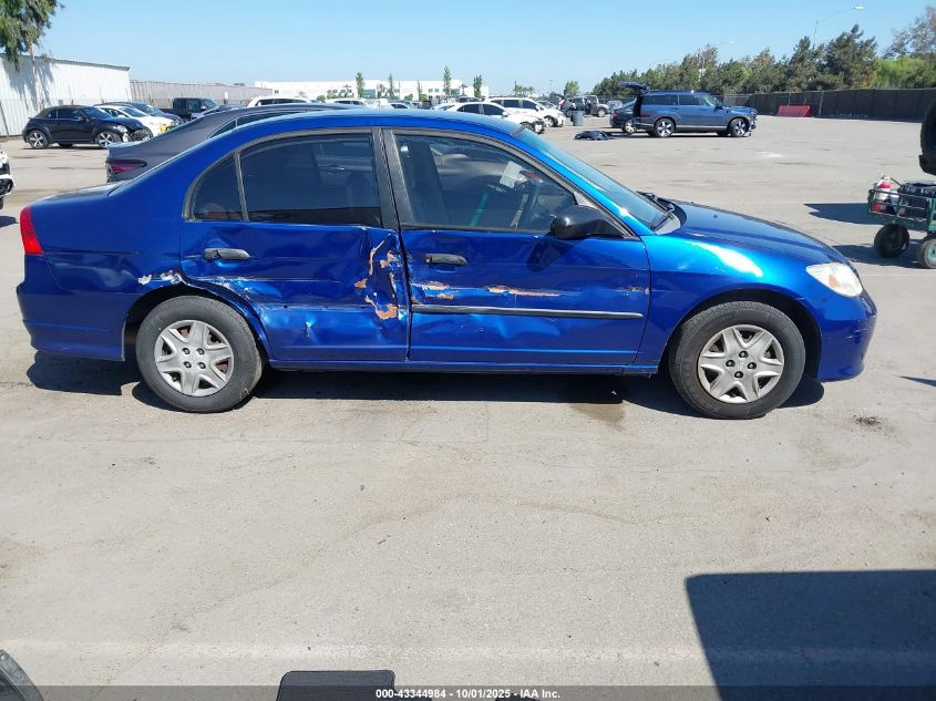 2005 Honda Civic Vp VIN: 1HGES16355L019271 Lot: 43344984