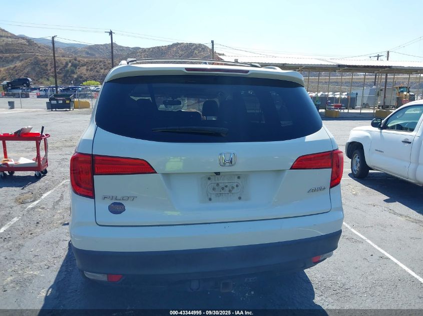 2016 Honda Pilot Ex-L VIN: 5FNYF6H7XGB043603 Lot: 43344995