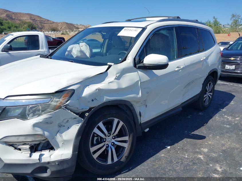 2016 Honda Pilot Ex-L VIN: 5FNYF6H7XGB043603 Lot: 43344995