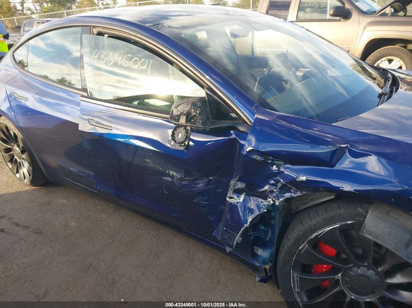 2023 Tesla Model 3 Performance Dual Motor All-Wheel Drive VIN: 5YJ3E1EC1PF602389 Lot: 43345001