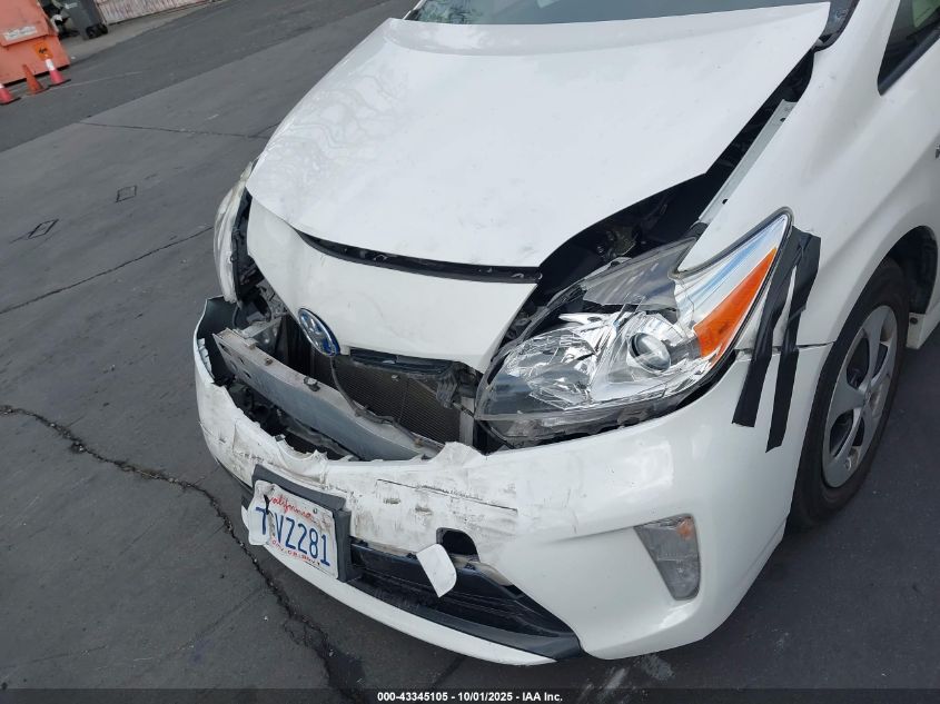 2014 Toyota Prius Three VIN: JTDKN3DU6E0375889 Lot: 43345105