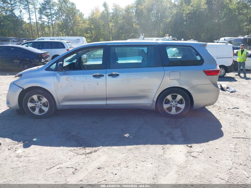 2015 Toyota Sienna L 7 Passenger VIN: 5TDZK3DC0FS554362 Lot: 43345134