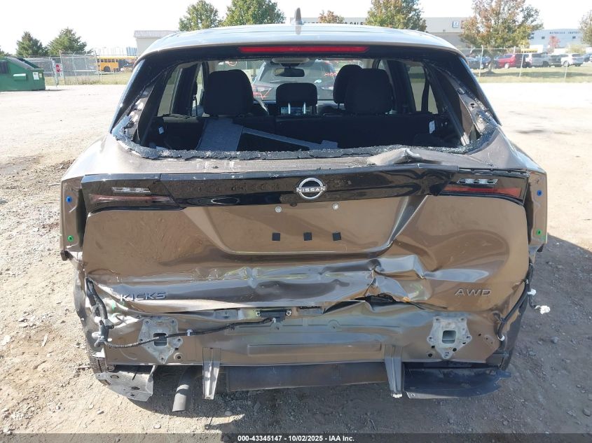 2025 Nissan Kicks Sv Intelligent Awd VIN: 3N8AP6CB8SL341737 Lot: 43345147