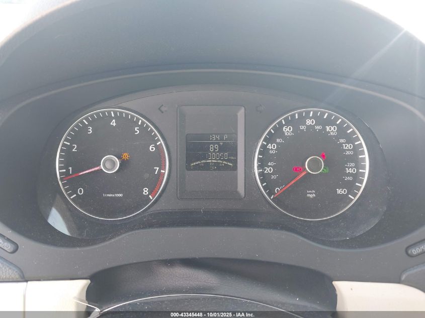 2013 Volkswagen Jetta 2.5L Se VIN: 3VWDX7AJ2DM351120 Lot: 43345448