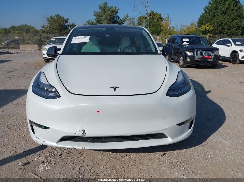 2021 Tesla Model Y Long Range Dual Motor All-Wheel Drive VIN: 5YJYGDEE6MF139180 Lot: 43345582