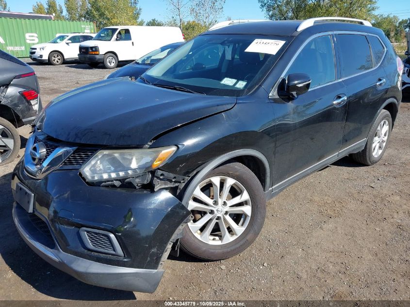 2015 Nissan Rogue Sv VIN: KNMAT2MV4FP570466 Lot: 43345779