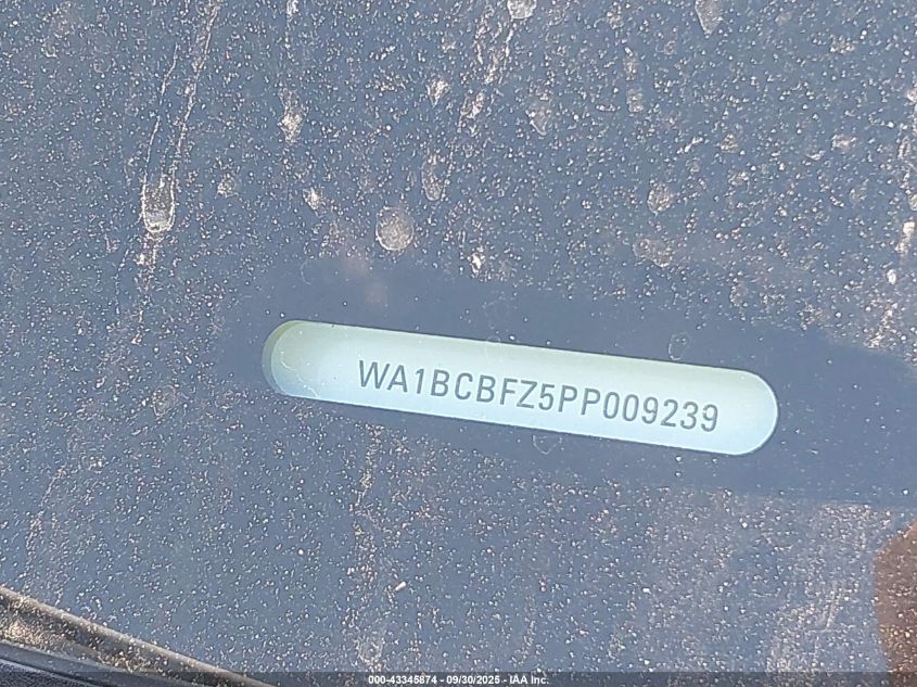 2023 Audi Q4 E-Tron Premium Plus 40 Rwd VIN: WA1BCBFZ5PP009239 Lot: 43345874