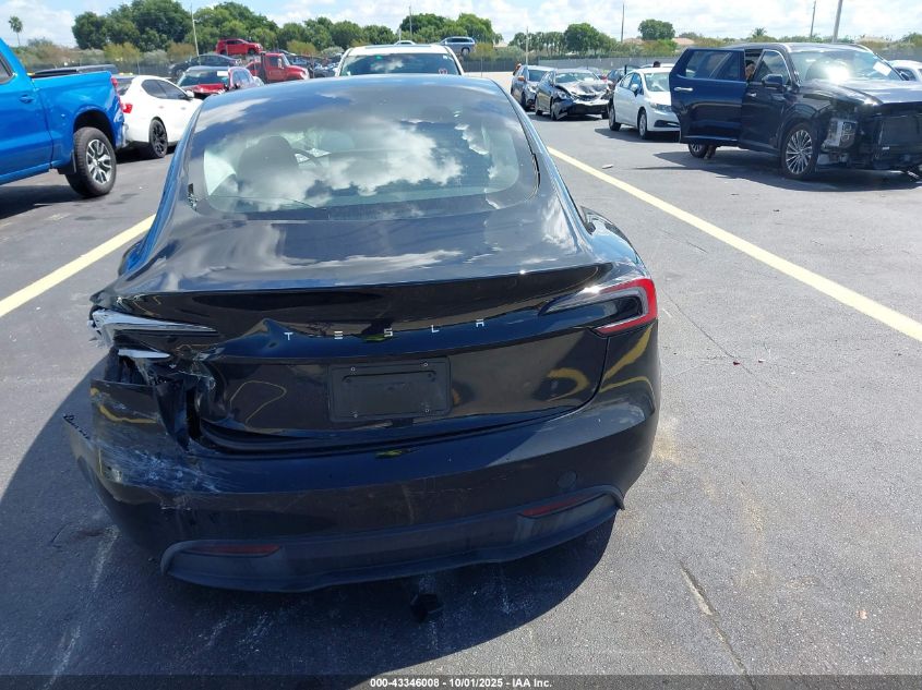 2024 Tesla Model 3 VIN: 5YJ3E1EA5RF751762 Lot: 43346008