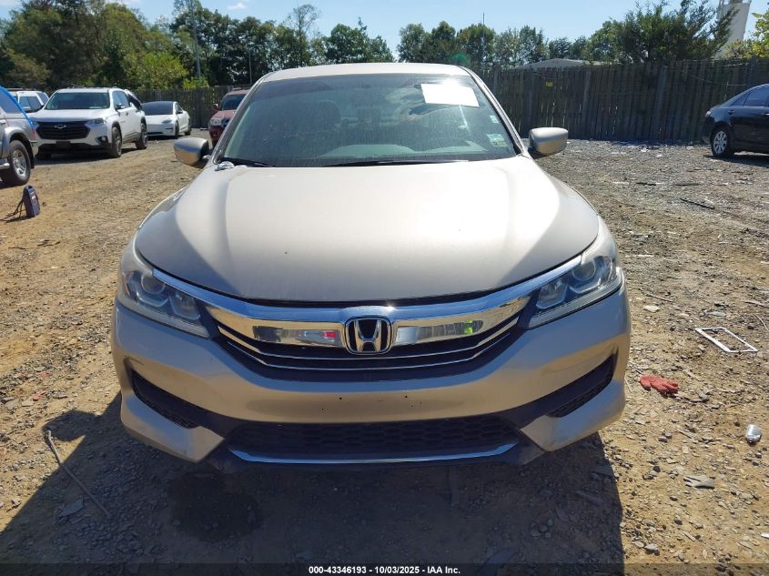 2016 Honda Accord Lx VIN: 1HGCR2F3XGA092885 Lot: 43346193