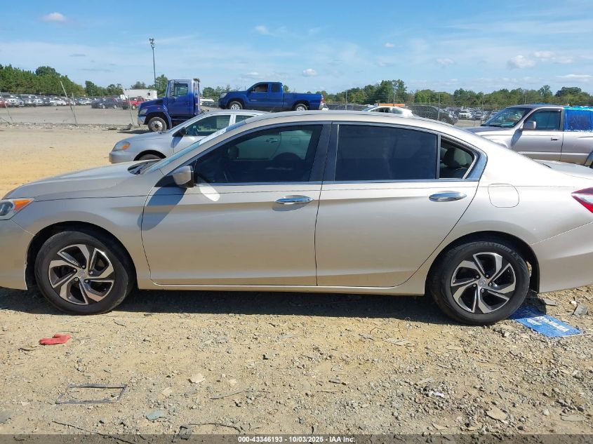 2016 Honda Accord Lx VIN: 1HGCR2F3XGA092885 Lot: 43346193