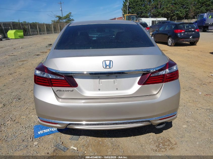 2016 Honda Accord Lx VIN: 1HGCR2F3XGA092885 Lot: 43346193