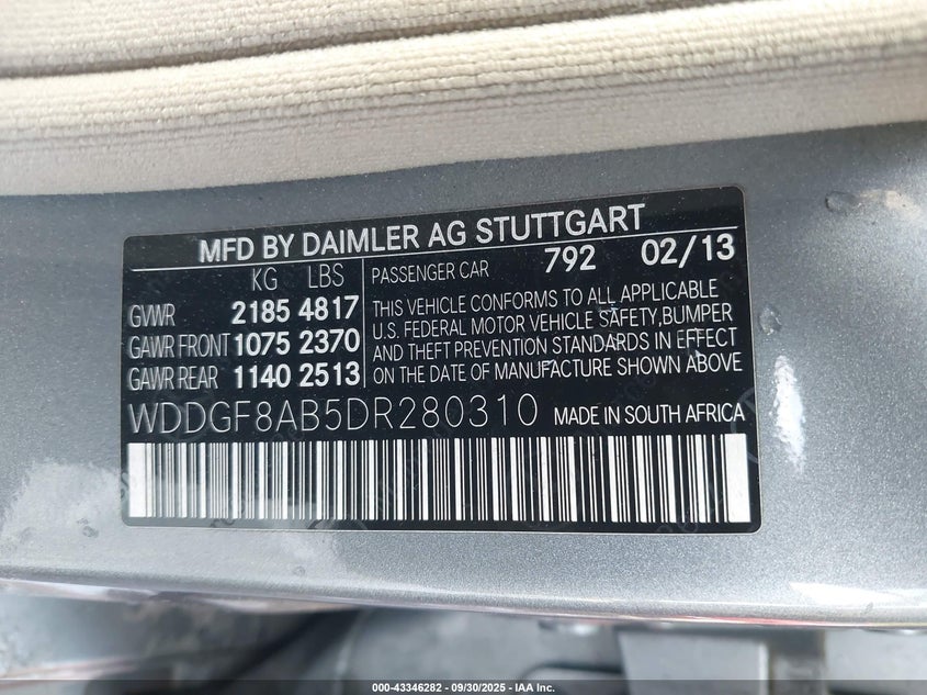 2013 MERCEDES-BENZ C 300 SPORT 4MATIC WDDGF8AB5DR280310