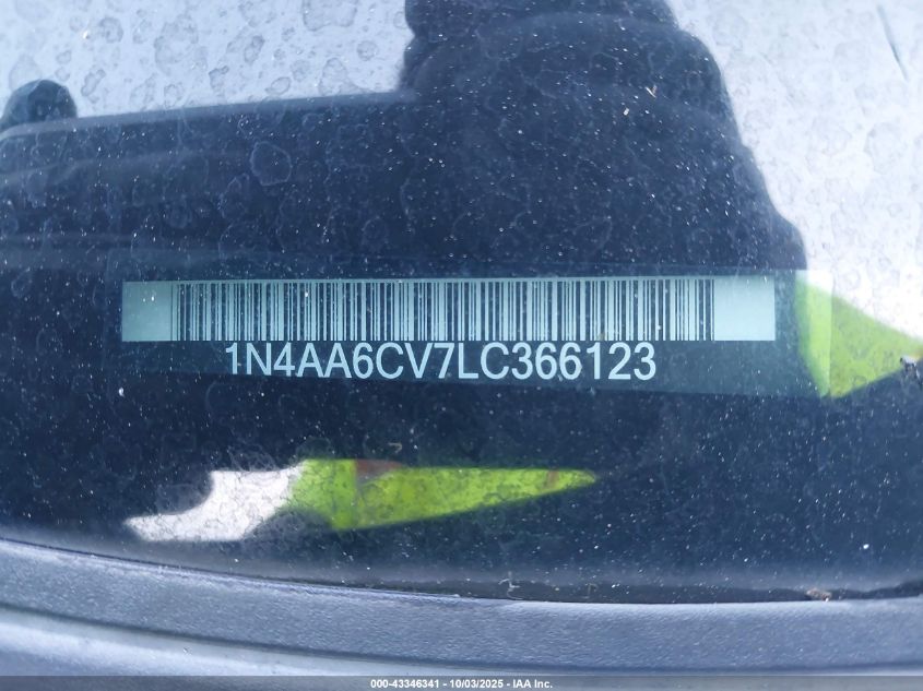 2020 Nissan Maxima Sv Xtronic Cvt VIN: 1N4AA6CV7LC366123 Lot: 43346341