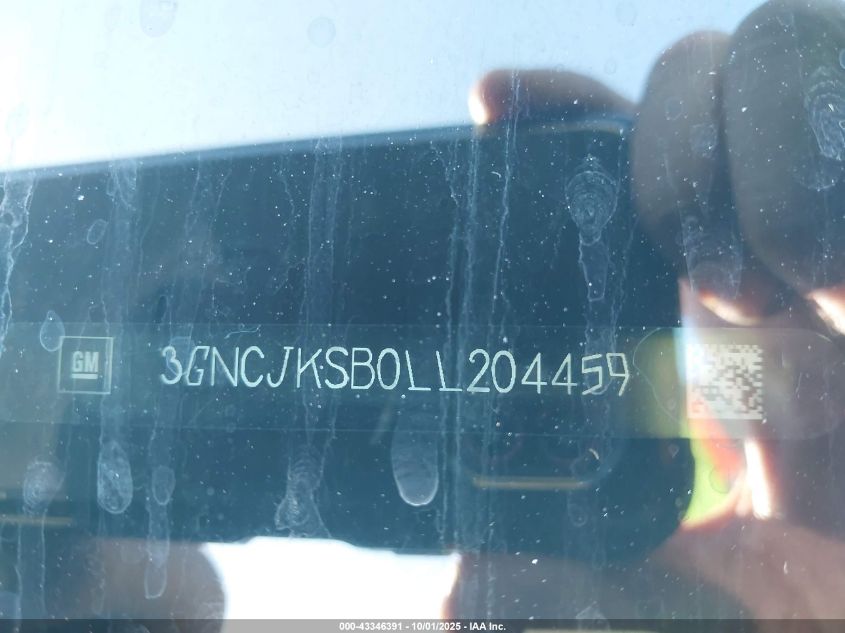 2020 Chevrolet Trax Fwd Ls VIN: 3GNCJKSB0LL204459 Lot: 43346391