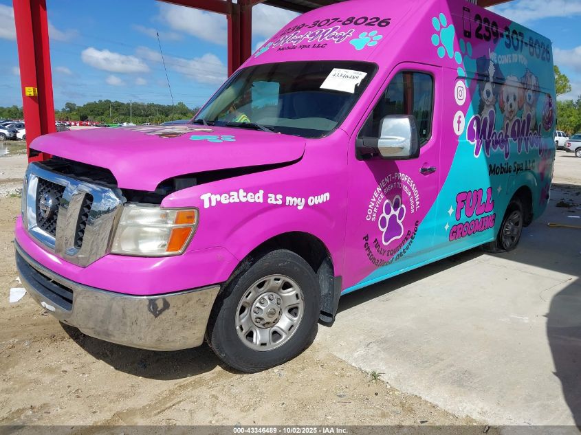 2012 Nissan Nv 2500 Nv2500 Hd Sv V6 green van gasoline 1N6BF0LY7CN118172 photo #3