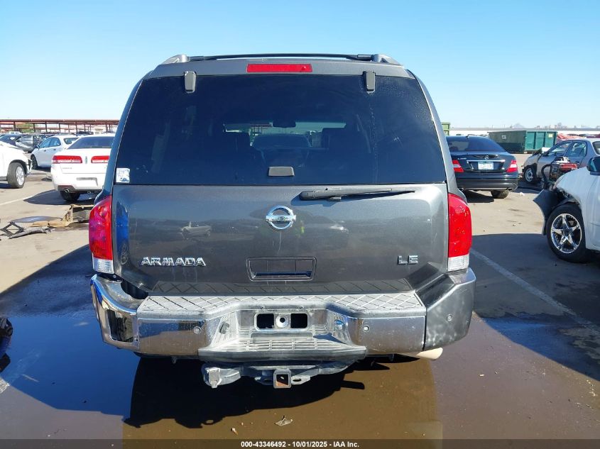 2006 Nissan Armada Le VIN: 5N1AA08A86N733192 Lot: 43346492