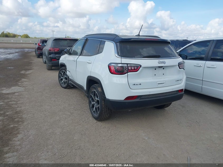 2025 Jeep Compass 2.0 Limited 4x4 White Lot 111043346540 Vin 3C4NJDCN4ST614525