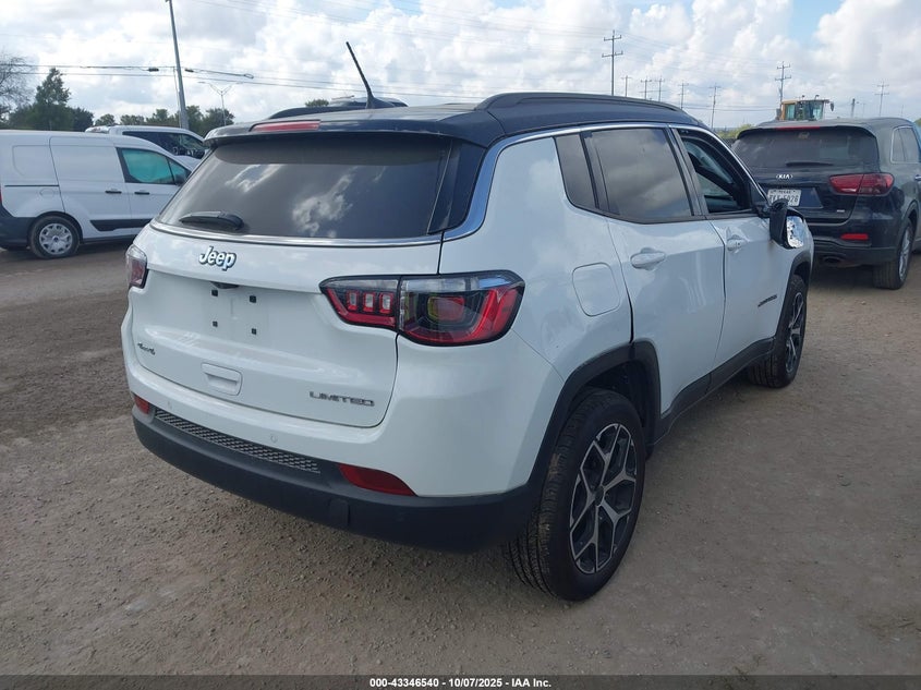 3C4NJDCN4ST614525 2025 Jeep Compass 2.0 Limited 4x4 White