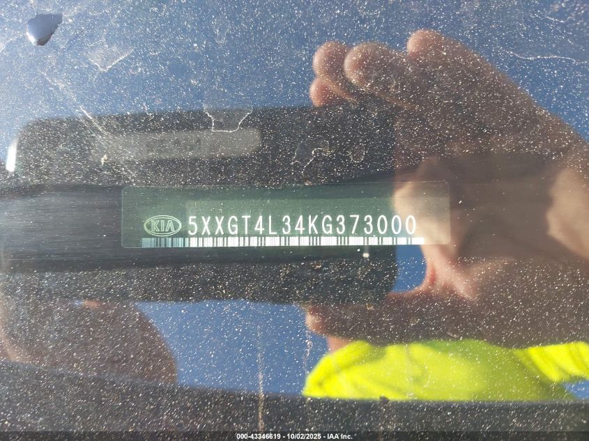 2019 Kia Optima Lx VIN: 5XXGT4L34KG373000 Lot: 43346619