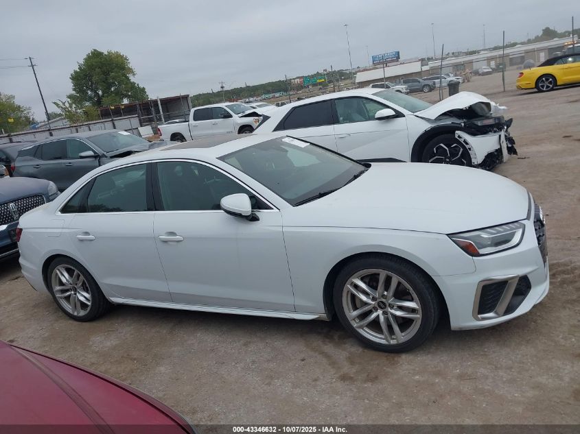 2023 Audi A4 Premium Plus 45 Tfsi S Line Quattro S Tronic VIN: WAUEAAF40PN015126 Lot: 43346632
