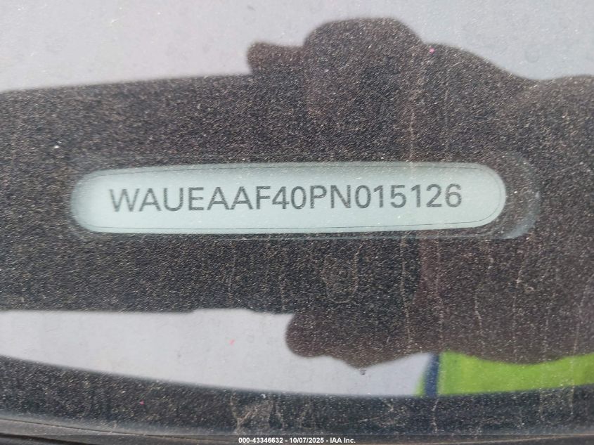 2023 Audi A4 Premium Plus 45 Tfsi S Line Quattro S Tronic VIN: WAUEAAF40PN015126 Lot: 43346632