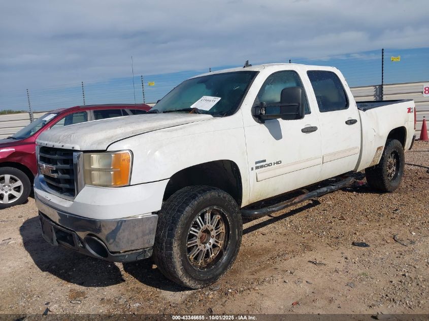 2007 GMC Sierra 2500Hd Sle2 white truck diesel 1GTHK23617F522751 photo #3