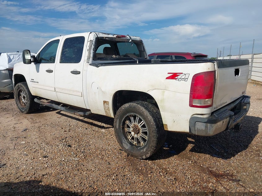 2007 GMC Sierra 2500Hd Sle2 white truck diesel 1GTHK23617F522751 photo #4