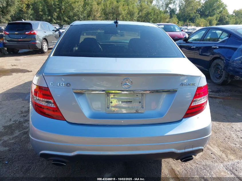 2013 Mercedes-Benz C 300 Sport 4Matic VIN: WDDGF8AB8DA818237 Lot: 43346815