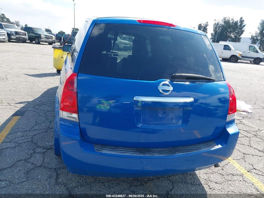 2007 Nissan Quest 3.5 VIN: 5N1BV28U27N108478 Lot: 43346827