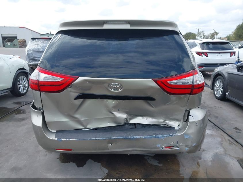 2017 Toyota Sienna L 7 Passenger VIN: 5TDZZ3DC5HS852484 Lot: 43346873