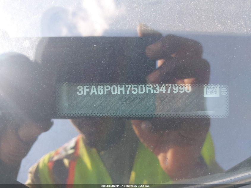 2013 Ford Fusion Se VIN: 3FA6P0H75DR347990 Lot: 43346891