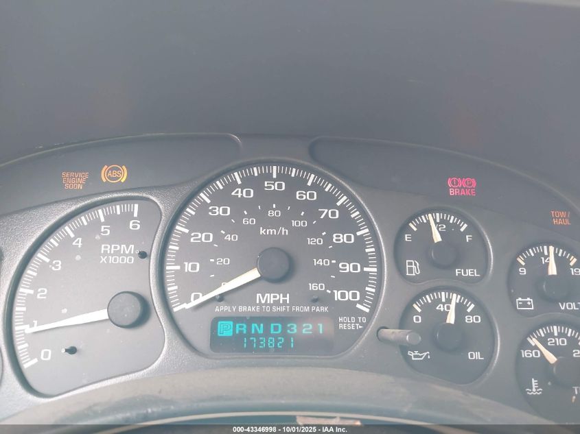 2002 Chevrolet Tahoe Ls VIN: 1GNEC13Z42R220342 Lot: 43346998