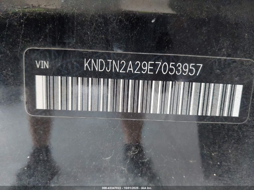 2014 Kia Soul VIN: KNDJN2A29E7053957 Lot: 43347022