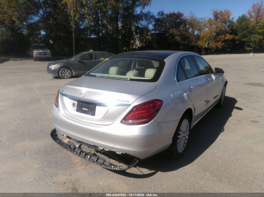 2017 Mercedes-Benz C 300 Luxury 4Matic VIN: 55SWF4KB7HU206216 Lot: 43347035
