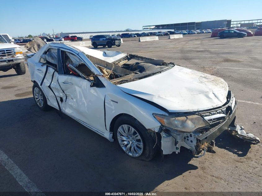 2012 Toyota Camry Hybrid Le white sedan hybrid 4T1BD1FK2CU056803 photo #1