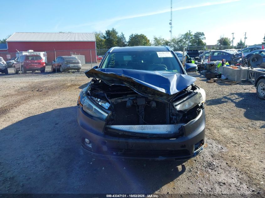 2015 Toyota Highlander Limited V6 VIN: 5TDDKRFH4FS160465 Lot: 43347131